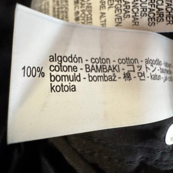 NWT Zara Wide Leg High Waisted Belted Denim Pant Size 12 Pockets - Picture 8 of 10